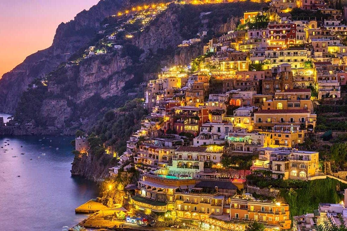 Positano at night