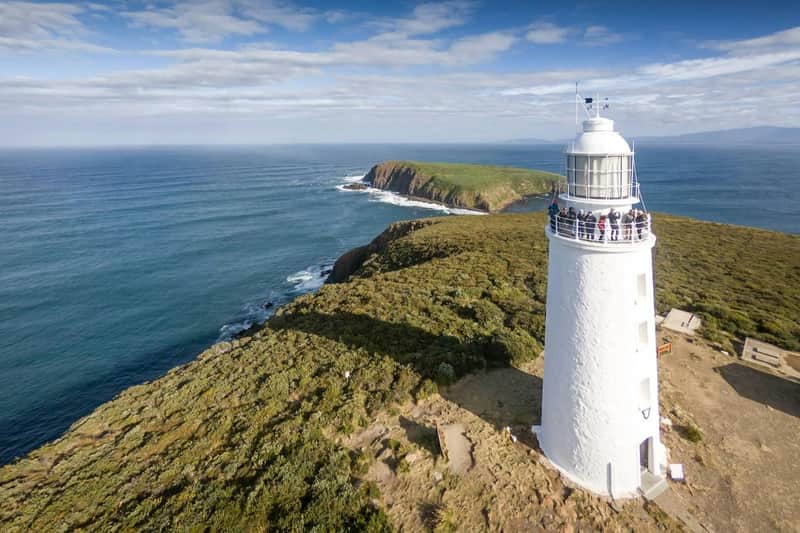Erklimmen Sie die Wendeltreppe des historischen Cape Bruny Lighthouse