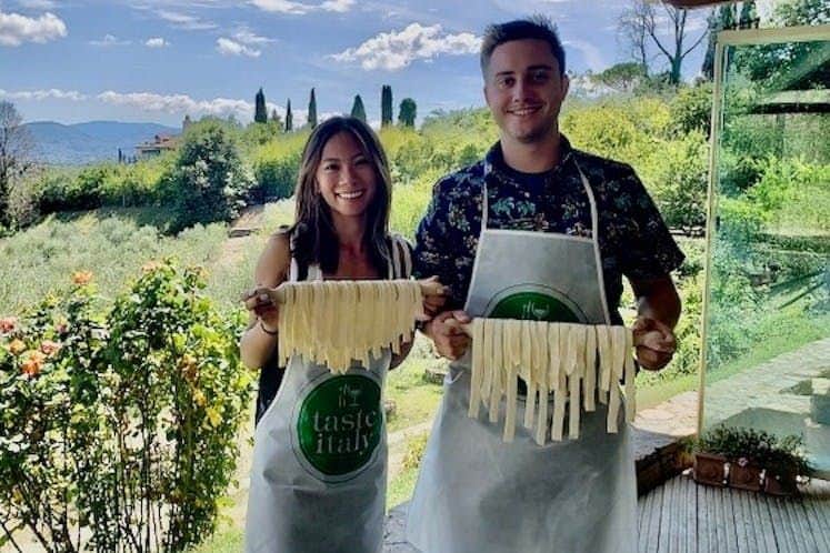 Florence : Cours de cuisine avec déjeuner dans une ferme + visite d'un marché local