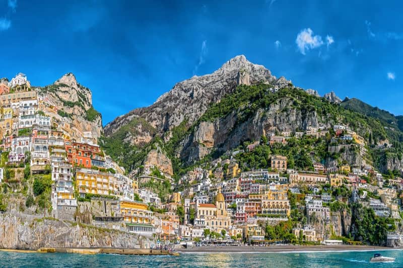 Amalfi & Positano: Boat Tour with Transfer From Pompeii Positano
